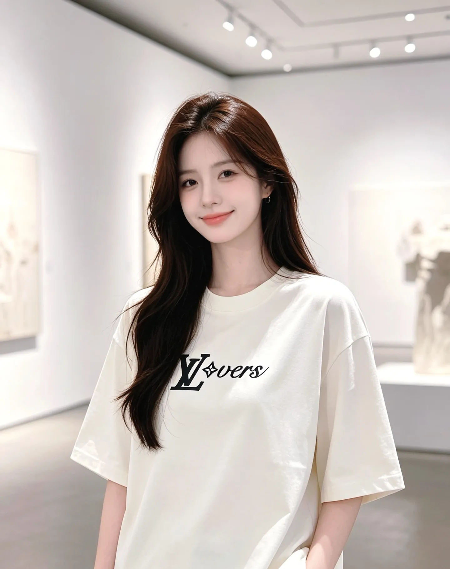 Louis Vuitton/Louis Vuitton Fei Dong letter logo printed short sleeves